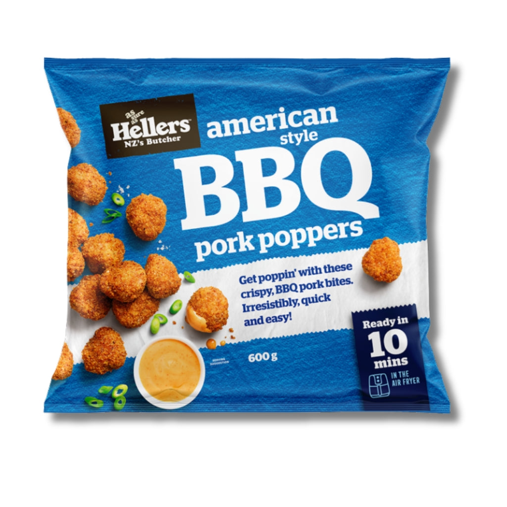Hellers American BBQ Pork Poppers 600g